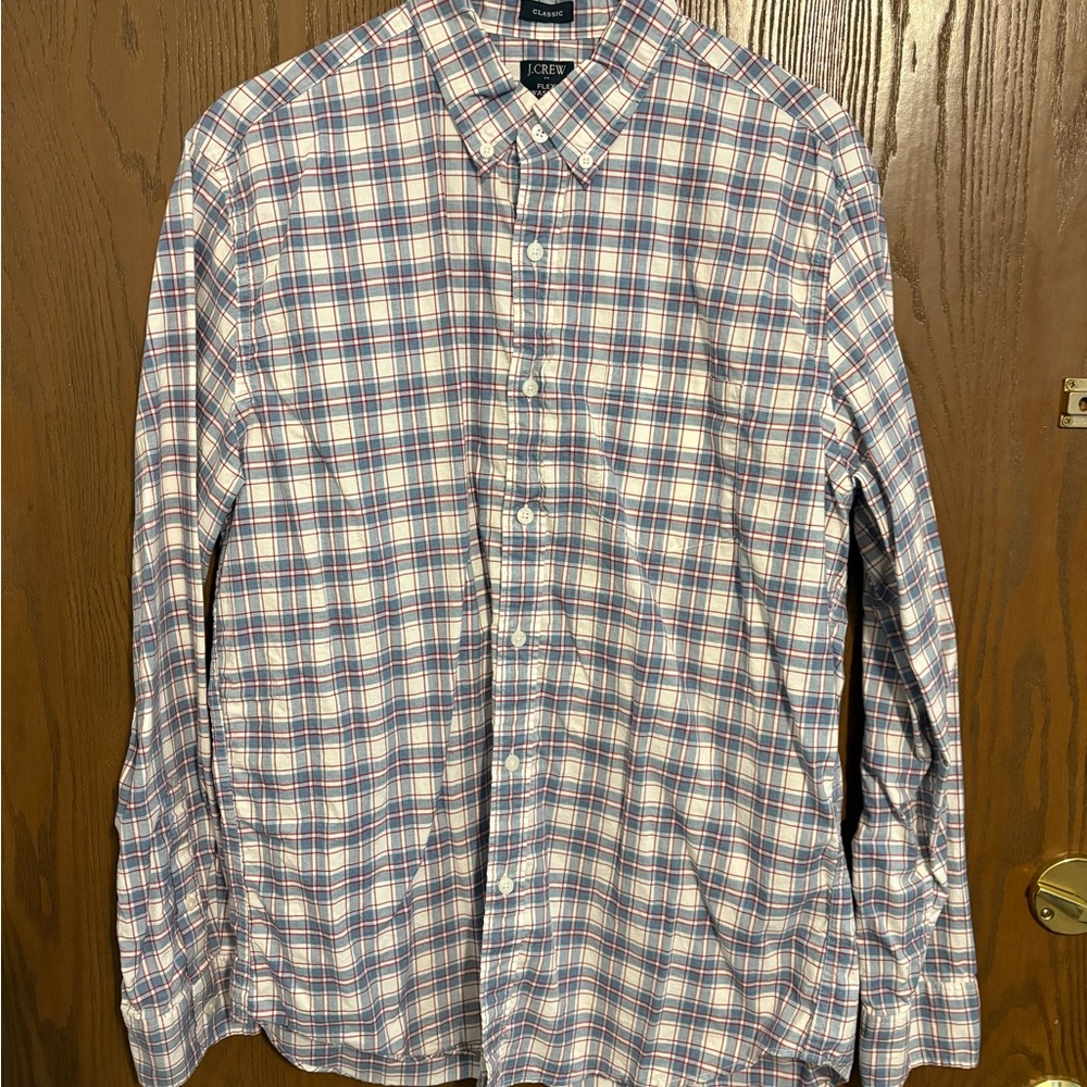 J. Crew Men's Casual Multicolor Plaid Shirt